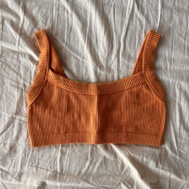 Bralette a coste arancione