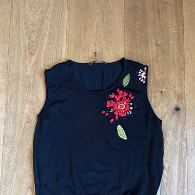 vintage vest with floral details