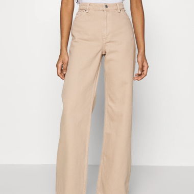 Monki YOKO - Jean droit - beige medium dusty
