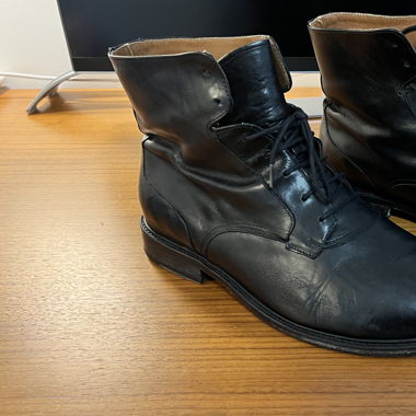 Navyboot Leder Schuhe Schwarz Gr. 43