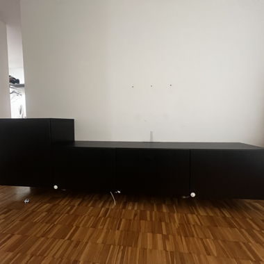 Lowboard TV nero