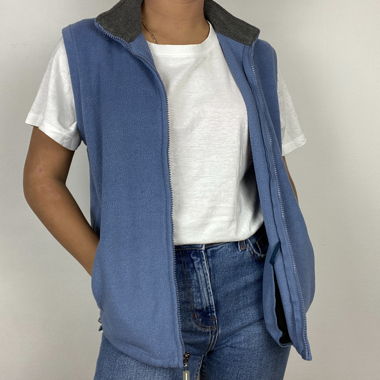 Gilet polare blu