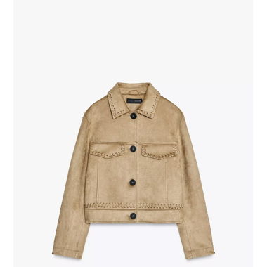 Jacke in Wilderlederoptik