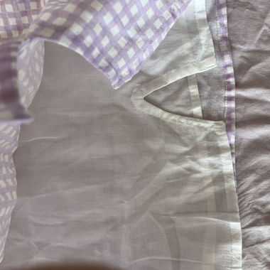 lilac checked skirt