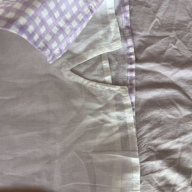 lilac checked skirt