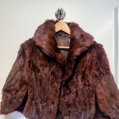 Elegant Vintage Real Fur Cape