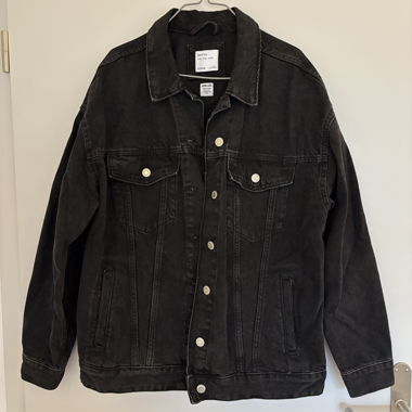 Giacca in jeans nera oversize