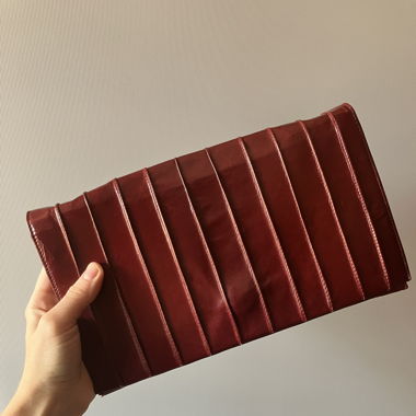 Sac pochette clutch bordeaux 