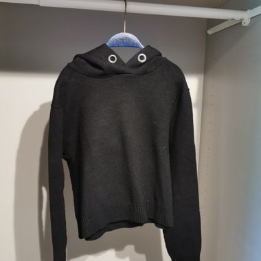 Zara Knit black knit hoodie