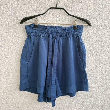 Blaue Lyocell-Shorts