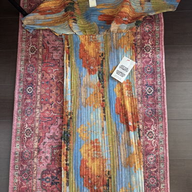 Robe plissée multicolore XL