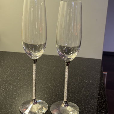 Swarovski Champagne glasses