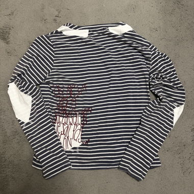 Black and white striped sweater passion d'âmes 