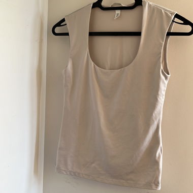 Top Beige Senza Maniche