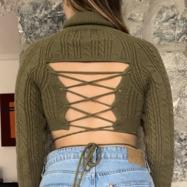 Crop top kaki 