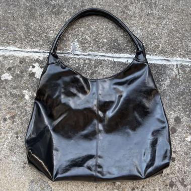 Borsa a tracolla in finta pelle nera