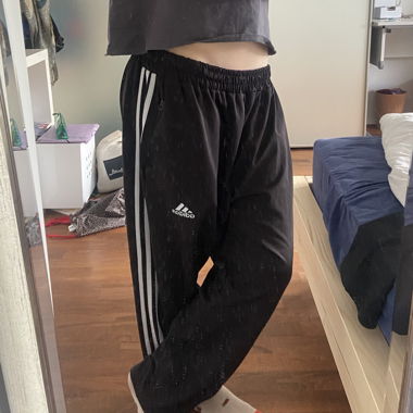 baggy adidas training trousers