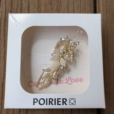 Schleppennadel gold Poirier Brautschmuck