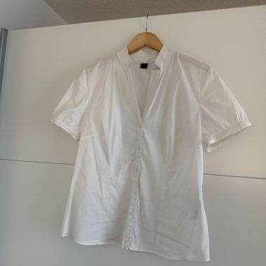 Camicia bianca a maniche corte