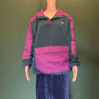 Pullover anorak in pile vintage anni '90
