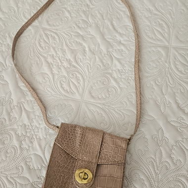 Sac bandouliere effet croco