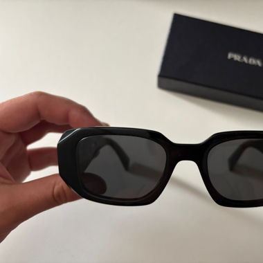 Prada 0PR 17WS - Rettangolare - Nero - Grigio