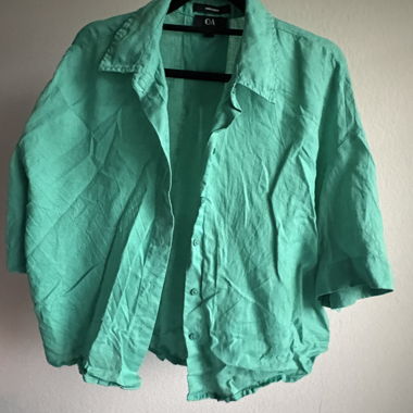 Blusa in lino turchese di C&A