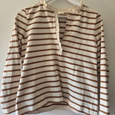 Sezane striped cotton top