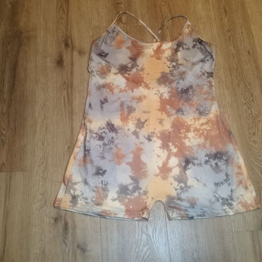 Body con bretelle fantasia