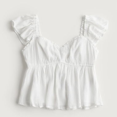 Top peplum bianco Hollister