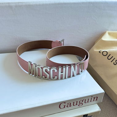Moschino Pink Leather Belt