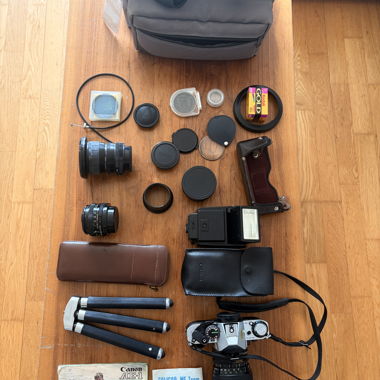 Canon AE-1 Program Set with accessories