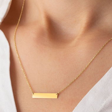 Collier barre en or