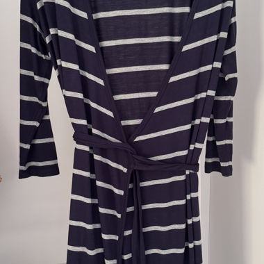 Striped wrap dress