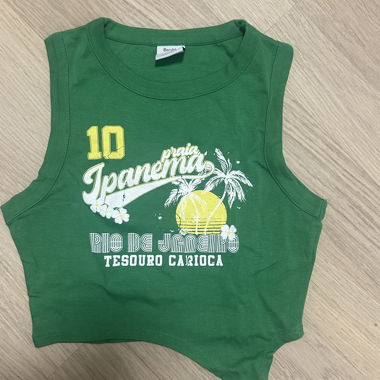 Green Ipanema cropped tank top