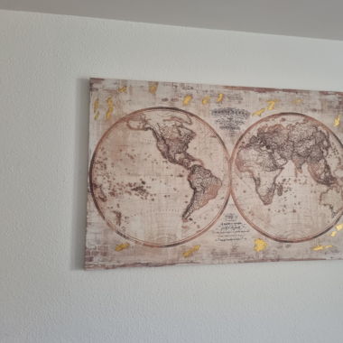 Dipinto mappa del mondo