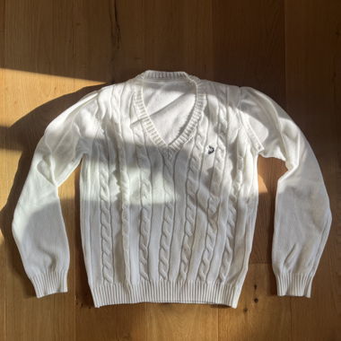 white polo pullover 