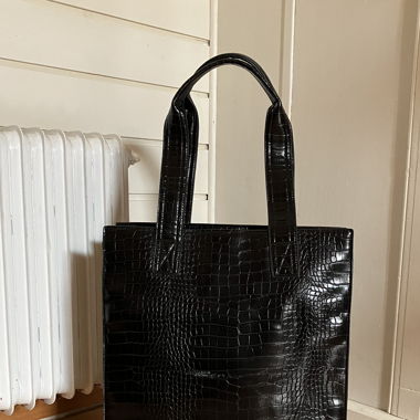 Sac imitation cuir crocodile 
