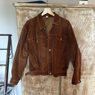 Giacca in pelle marrone