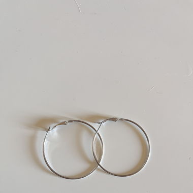 Silver hoop earrings 