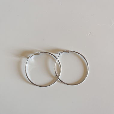 Silver hoop earrings 