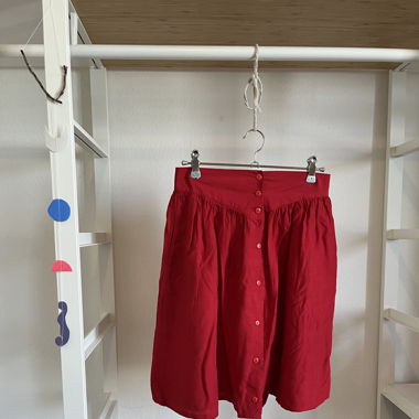 Red button up skirt 