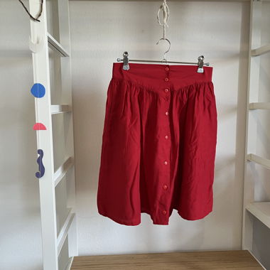 Red button up skirt 