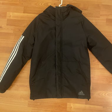 Giacca nera Adidas con cappuccio (Taglia: S)