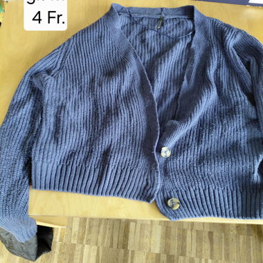 Cardigan in Maglia Blu Taglia M
