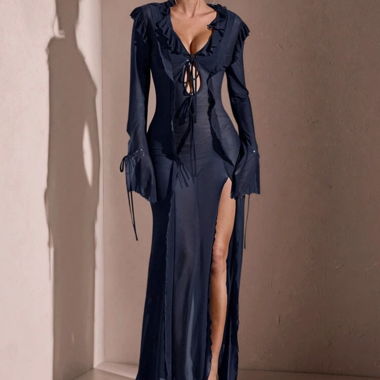 STRAND KLEID - DUNKEL BLAU