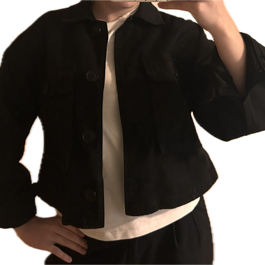Schwarze Jeansjacke