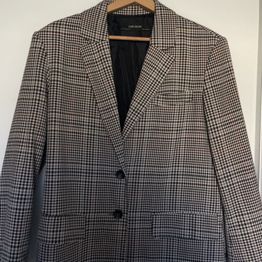 Blazer à carreaux Zara Basic
