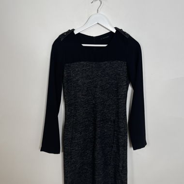 IKKS Black Long Sleeve Dress