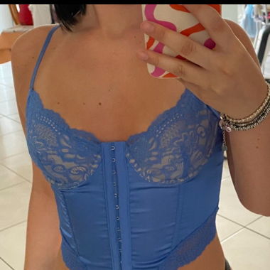 top corset bleu